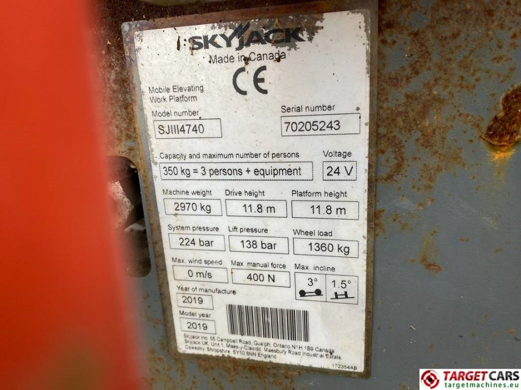 Scissor lift SkyJack SJIII-4740 Electric 4740 Scissor Work Lift 1380cm: picture 10 Scissor lift SkyJack SJIII-4740 Electric 4740 Scissor Work Lift 1380cm: picture 10