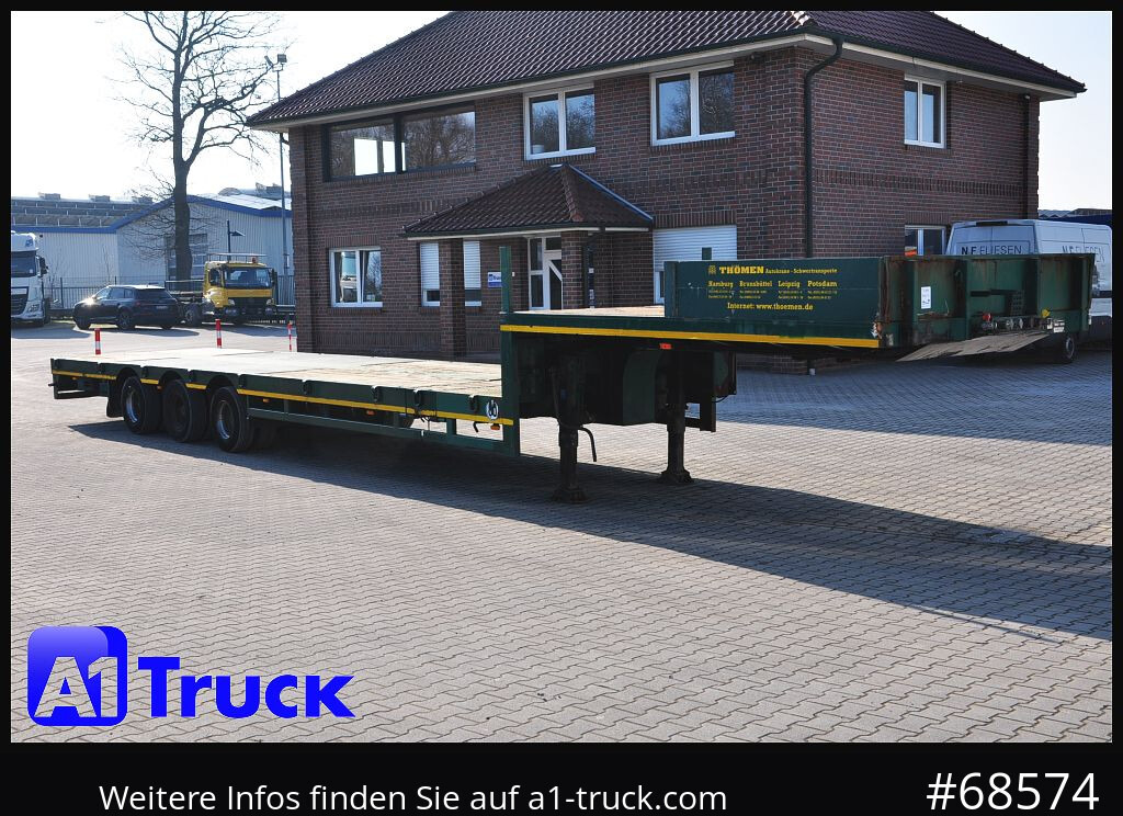 FAYMONVILLE Plattform, ausziehbar, Lenkachse, Tieflader, - Dropside/ Flatbed semi-trailer: picture 1 FAYMONVILLE Plattform, ausziehbar, Lenkachse, Tieflader, - Dropside/ Flatbed semi-trailer: picture 1