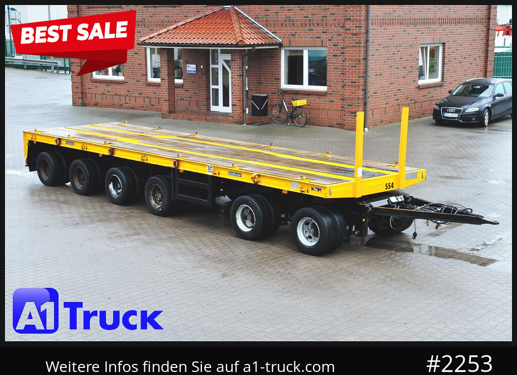 GOLDHOFER 6achs Plattform, Ballast, Lenkachse, 60to., Schwerlast, - Low loader trailer: picture 1 GOLDHOFER 6achs Plattform, Ballast, Lenkachse, 60to., Schwerlast, - Low loader trailer: picture 1