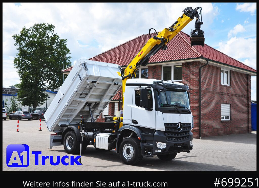MERCEDES-BENZ Arocs 1840, Kipper + Kran,Funk Navi, - Crane truck, Tipper: picture 1 MERCEDES-BENZ Arocs 1840, Kipper + Kran,Funk Navi, - Crane truck, Tipper: picture 1