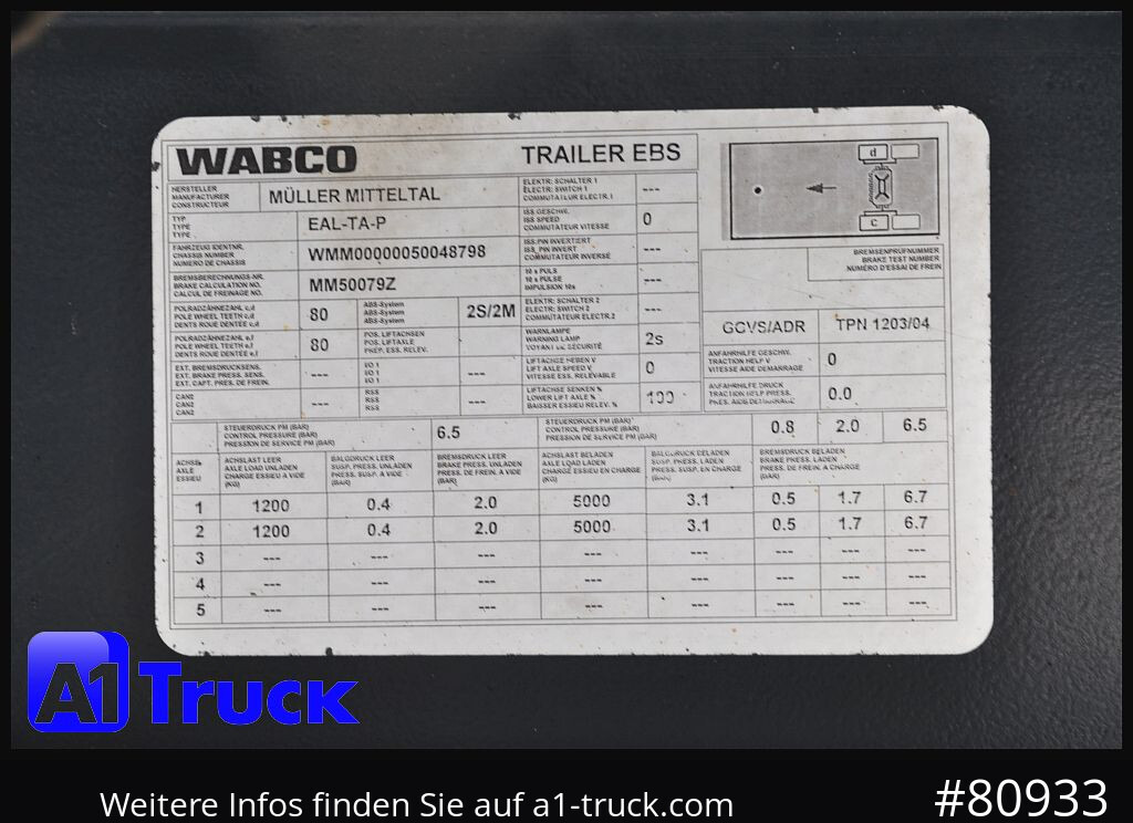 MUELLER-MITTELTAL Müller-Mitteltal EAL- TA- P Pritsche Plane - Curtainsider trailer: picture 2 MUELLER-MITTELTAL Müller-Mitteltal EAL- TA- P Pritsche Plane - Curtainsider trailer: picture 2