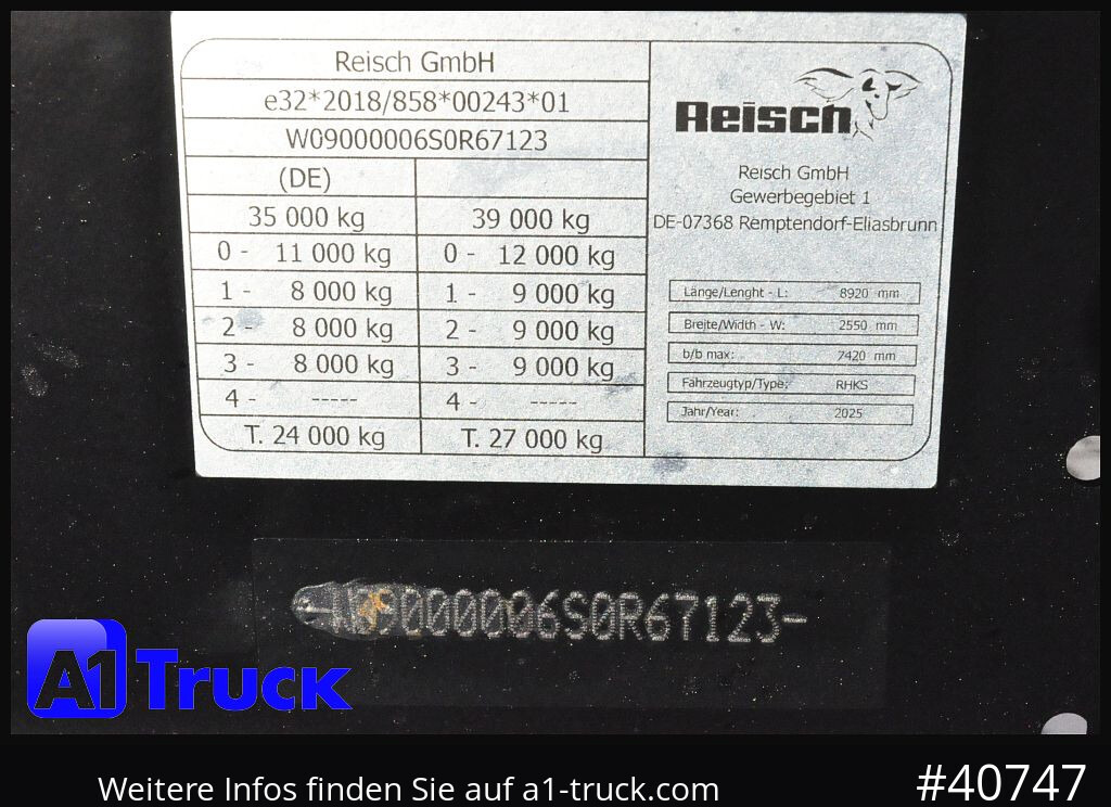 REISCH Steelpipe-R 24m³ NEU Stahl Lift SAF Hardox - Tipper semi-trailer: picture 2 REISCH Steelpipe-R 24m³ NEU Stahl Lift SAF Hardox - Tipper semi-trailer: picture 2