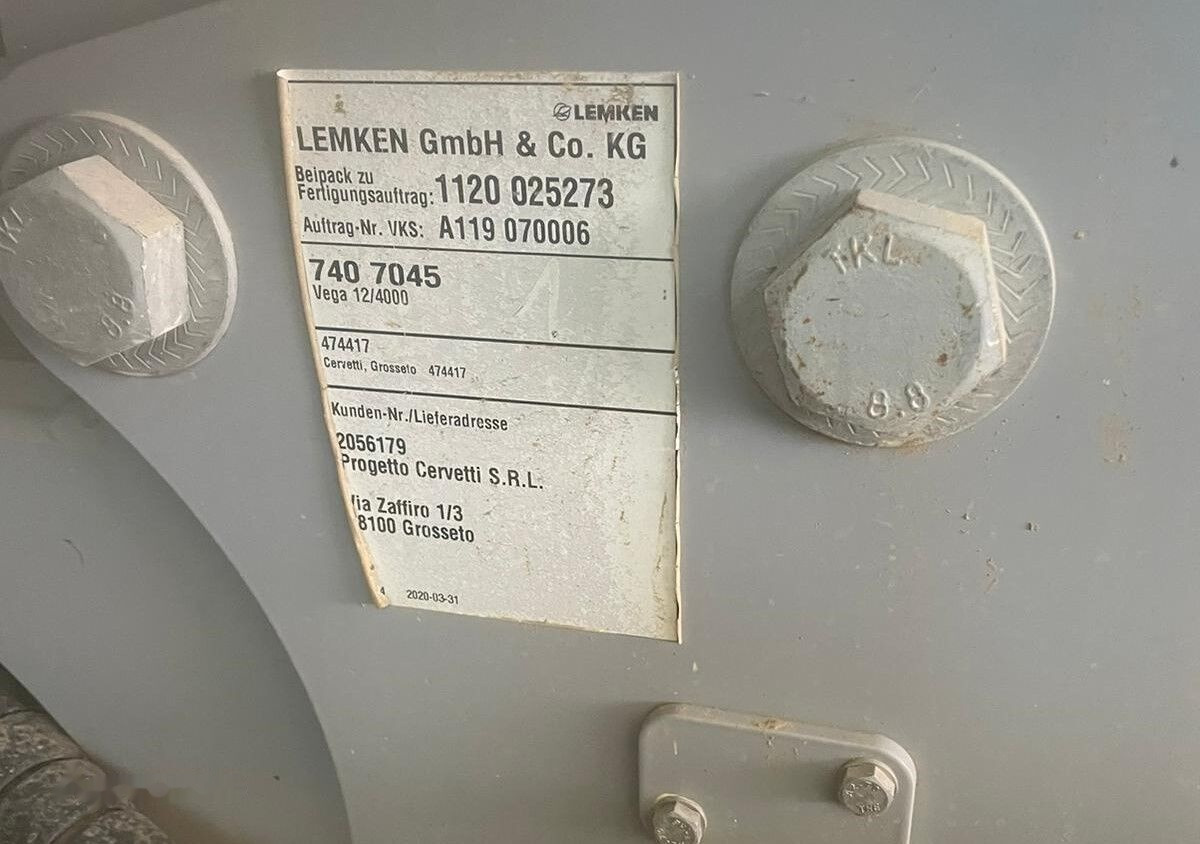 Lemken VEGA 4000 - Trailed sprayer: picture 5 Lemken VEGA 4000 - Trailed sprayer: picture 5