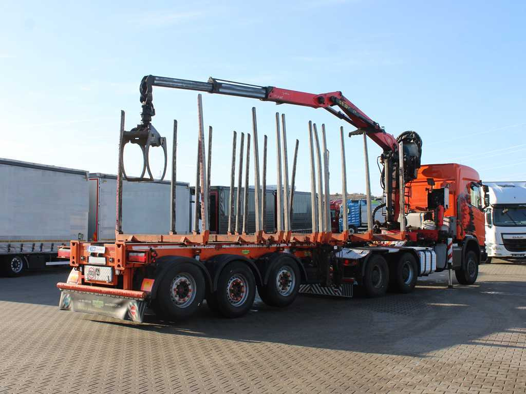 Scania R500, 6x6, RETARDER, OPTICRUISE, PALFINGER EPSILON Q170Z96, NAVIGATION - Tractor unit, Timber semi-trailer: picture 4 Scania R500, 6x6, RETARDER, OPTICRUISE, PALFINGER EPSILON Q170Z96, NAVIGATION - Tractor unit, Timber semi-trailer: picture 4