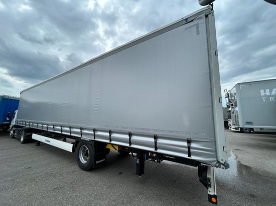 New Curtainsider semi-trailer Krone 1-achs Auflieger, Heckabstützung XL Zertifikat, Edscha-Verdeck,: picture 6