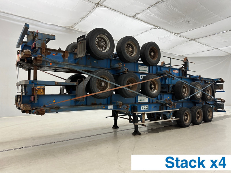 Fruehauf Stack 4 x Skelet 2 x 20-40 ft - Container transporter/ Swap body semi-trailer: picture 1 Fruehauf Stack 4 x Skelet 2 x 20-40 ft - Container transporter/ Swap body semi-trailer: picture 1