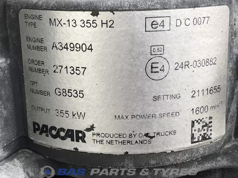 DAF XF106 Motor DAF MX13 355 H2 0452049 - Engine for Truck: picture 5 DAF XF106 Motor DAF MX13 355 H2 0452049 - Engine for Truck: picture 5