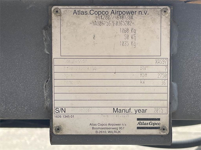 Atlas-Copco XAS 97 DD - N - Air compressor: picture 5 Atlas-Copco XAS 97 DD - N - Air compressor: picture 5