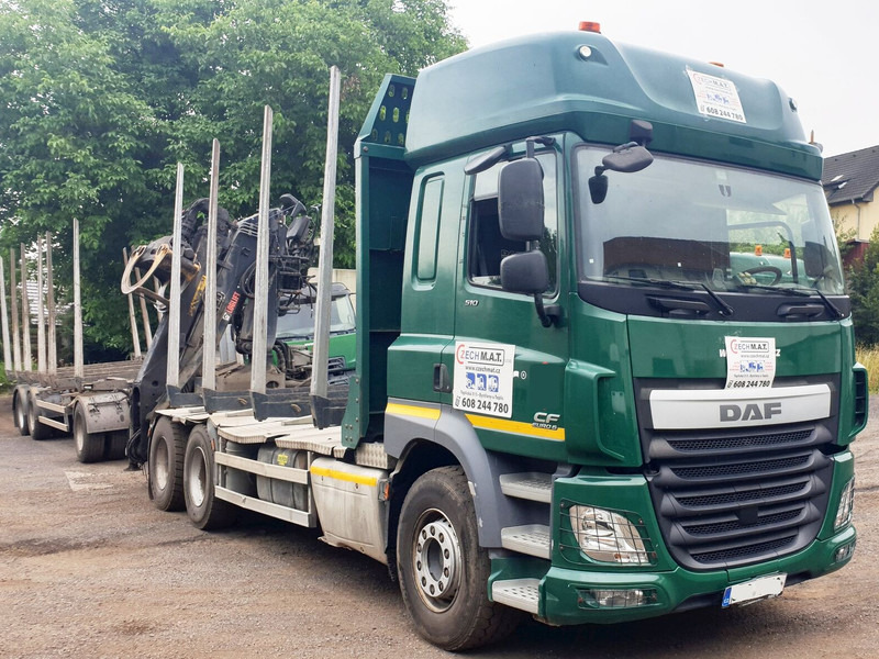 DAF 6x4 CF510 33/26t +HIAB Loglift 135 ZT94 +Umikov PP3 - Timber truck, Crane truck: picture 1 DAF 6x4 CF510 33/26t +HIAB Loglift 135 ZT94 +Umikov PP3 - Timber truck, Crane truck: picture 1