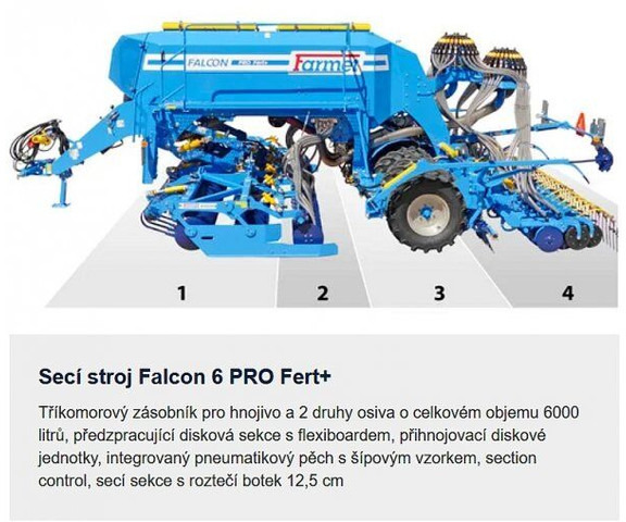Farmet Falcon 6 PRO Fert+ - Combine seed drill: picture 2 Farmet Falcon 6 PRO Fert+ - Combine seed drill: picture 2
