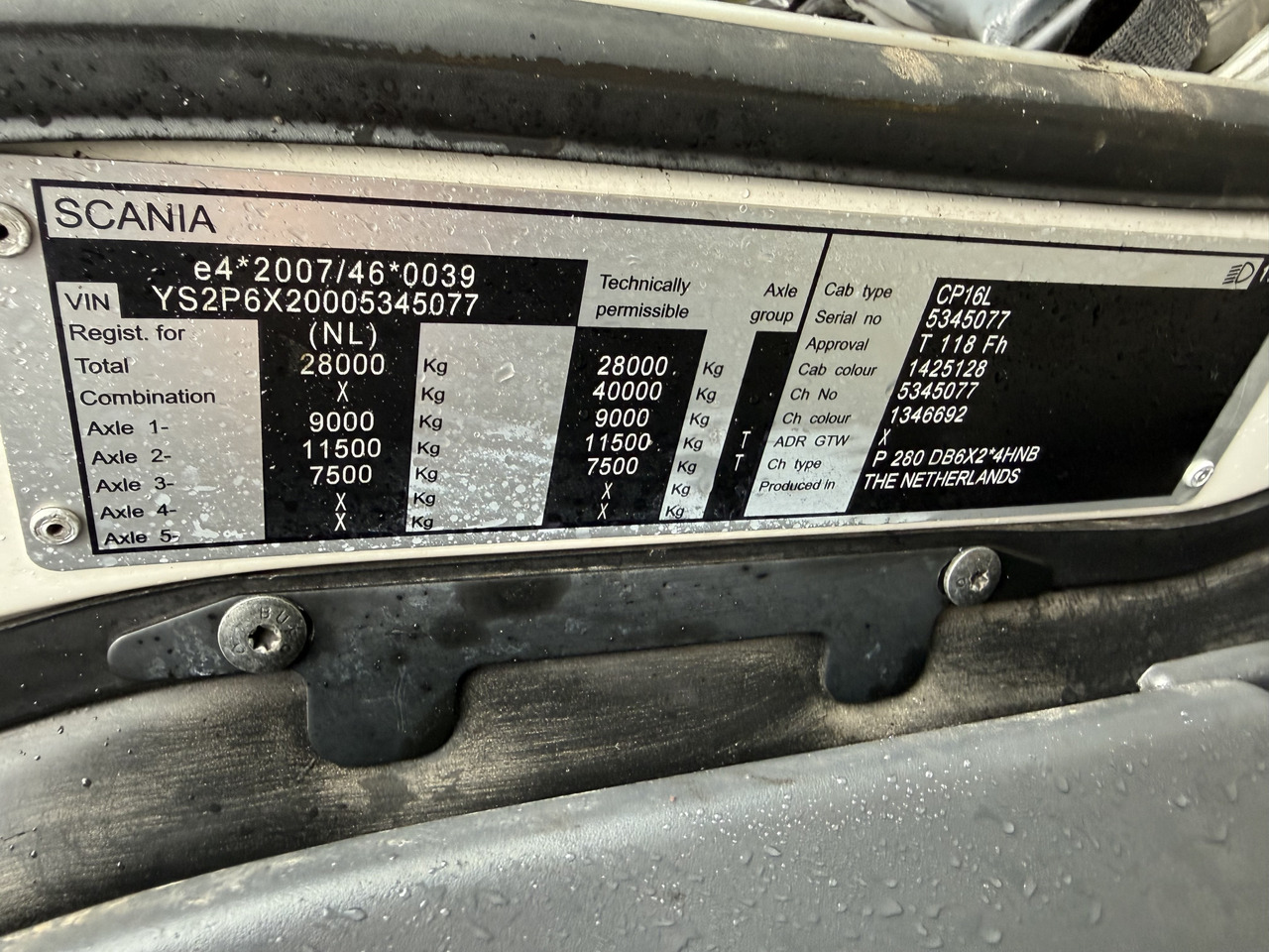 Scania P280 6X2*4 - Cab chassis truck: picture 3 Scania P280 6X2*4 - Cab chassis truck: picture 3