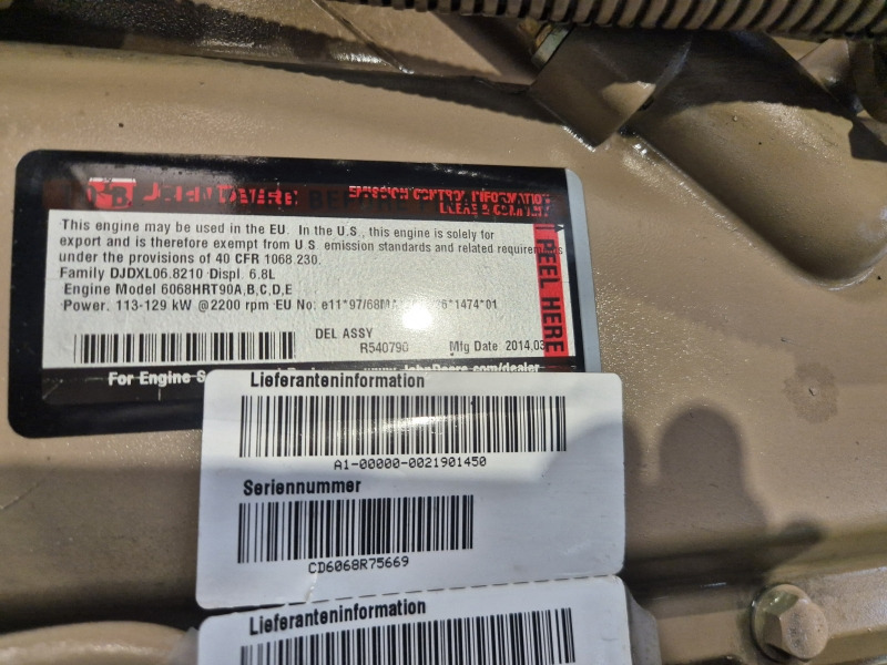 John Deere 6068HRT90 Engine (Agri) - Engine for Agricultural machinery: picture 2 John Deere 6068HRT90 Engine (Agri) - Engine for Agricultural machinery: picture 2