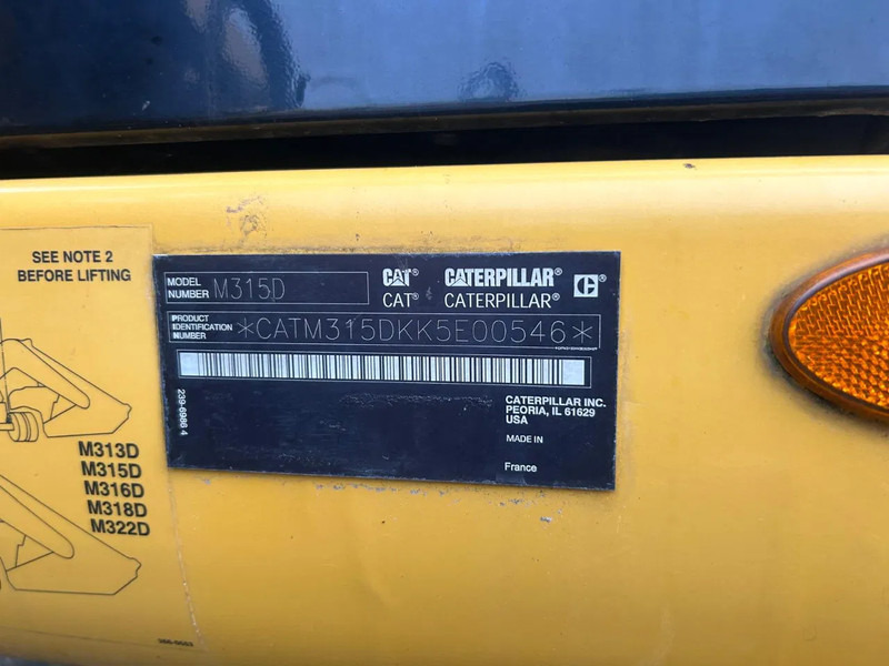 Wheel excavator Caterpillar M315D: picture 7 Wheel excavator Caterpillar M315D: picture 7