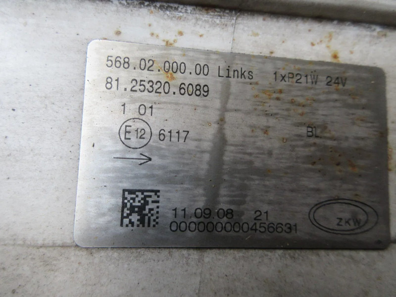 DAF 81.25320-6089 MISTLAMP MAN TGA EURO 6 LINKS - Fog light for Truck: picture 5 DAF 81.25320-6089 MISTLAMP MAN TGA EURO 6 LINKS - Fog light for Truck: picture 5