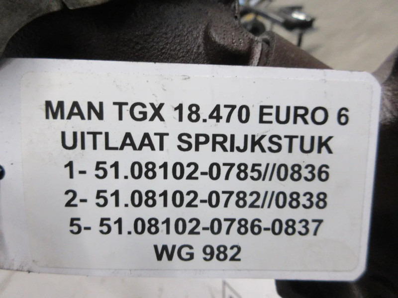 MAN 51.08102-0785 // 0836 // 51.08102-0782 // 0838 // 51. 08102-0786 // 0837 // MAN TGX 18.470 - Exhaust manifold for Truck: picture 5 MAN 51.08102-0785 // 0836 // 51.08102-0782 // 0838 // 51. 08102-0786 // 0837 // MAN TGX 18.470 - Exhaust manifold for Truck: picture 5
