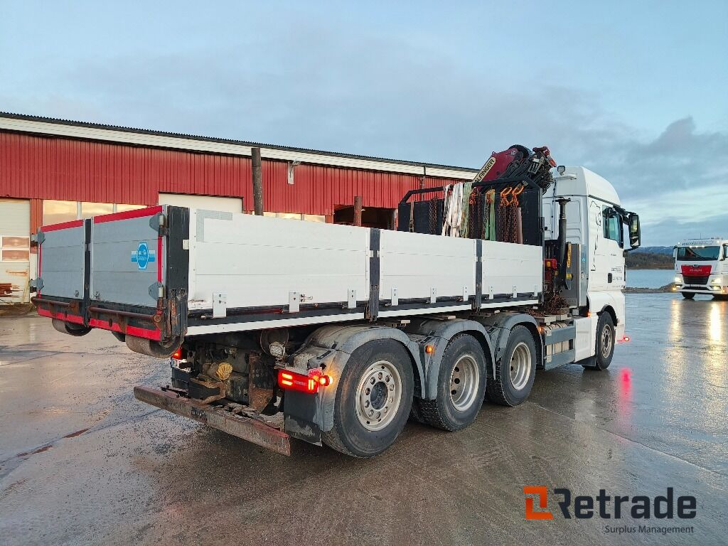 Krokbil MAN TGX 35.580, + kranflak m/ Palfinger 18502SH - Dropside/ Flatbed truck, Crane truck: picture 3 Krokbil MAN TGX 35.580, + kranflak m/ Palfinger 18502SH - Dropside/ Flatbed truck, Crane truck: picture 3