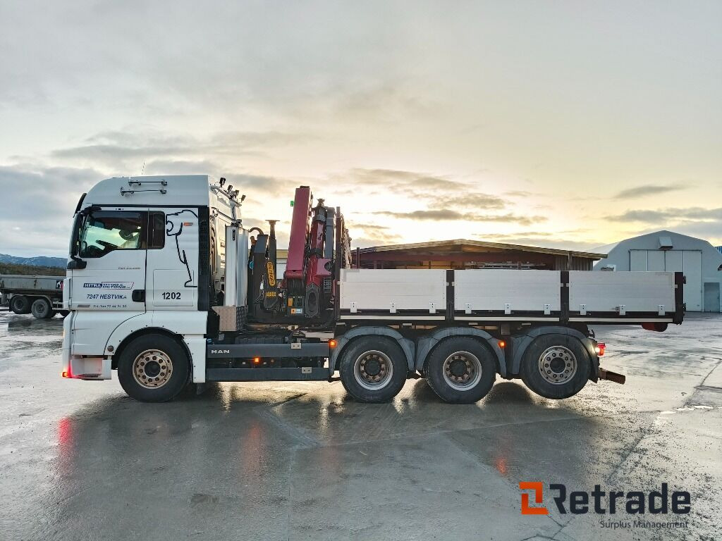Krokbil MAN TGX 35.580, + kranflak m/ Palfinger 18502SH - Dropside/ Flatbed truck, Crane truck: picture 5 Krokbil MAN TGX 35.580, + kranflak m/ Palfinger 18502SH - Dropside/ Flatbed truck, Crane truck: picture 5