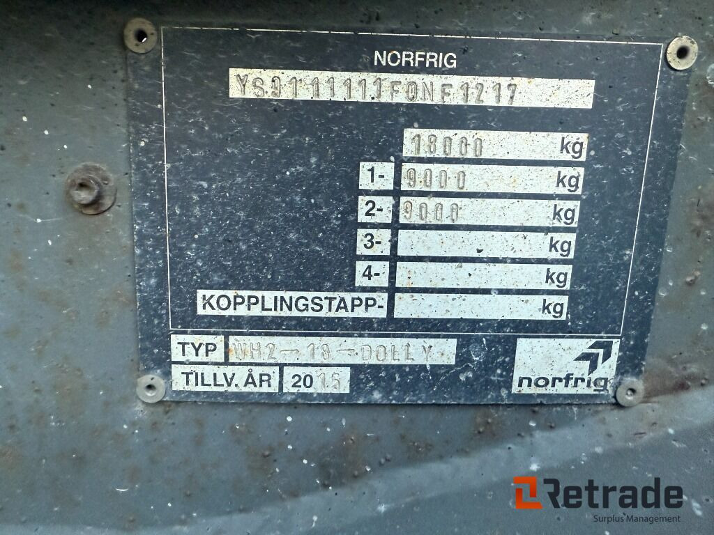 NORFRIG WH2-18- DOLLY - Dolly trailer: picture 2 NORFRIG WH2-18- DOLLY - Dolly trailer: picture 2