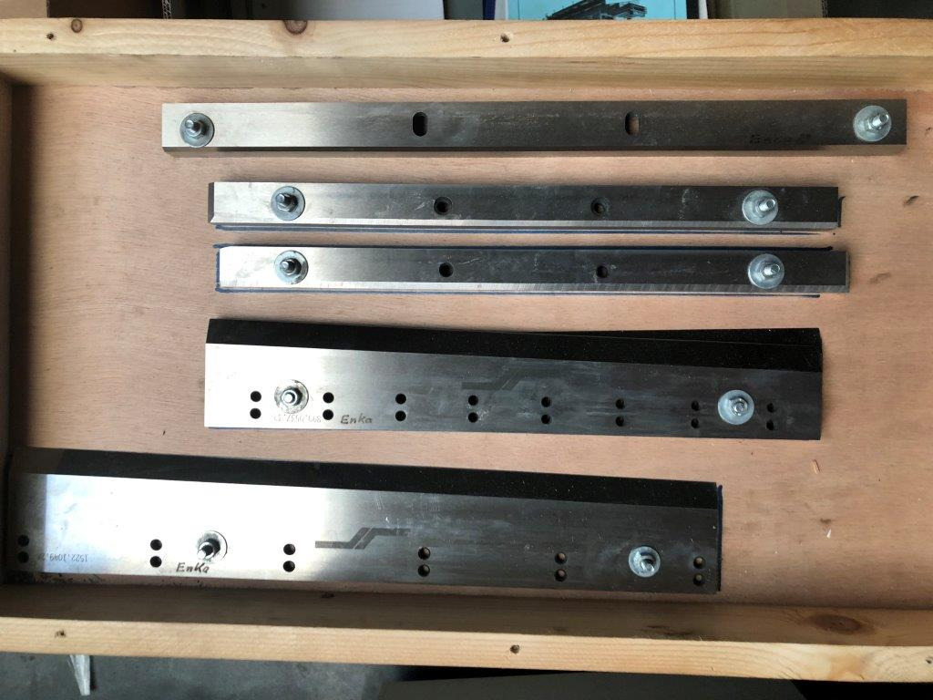 Knife set three-knife trimmer Muller Martini 890 - Paper cutting machine: picture 1 Knife set three-knife trimmer Muller Martini 890 - Paper cutting machine: picture 1