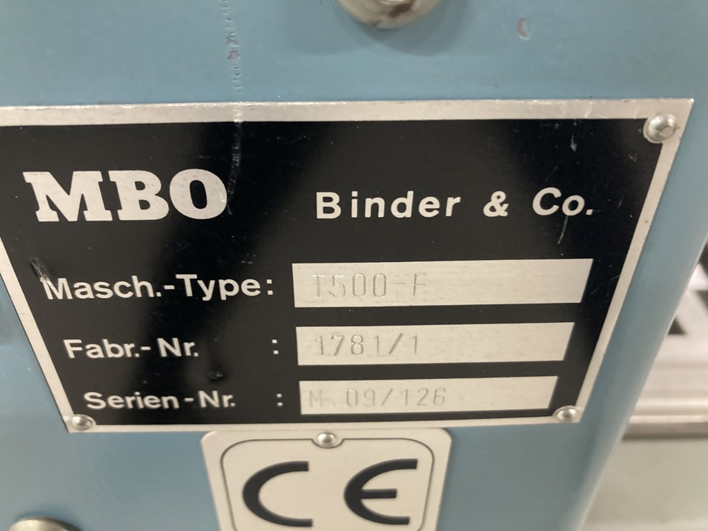 MBO buckle plate folding machine T 500-4-F - Folding machine: picture 2 MBO buckle plate folding machine T 500-4-F - Folding machine: picture 2
