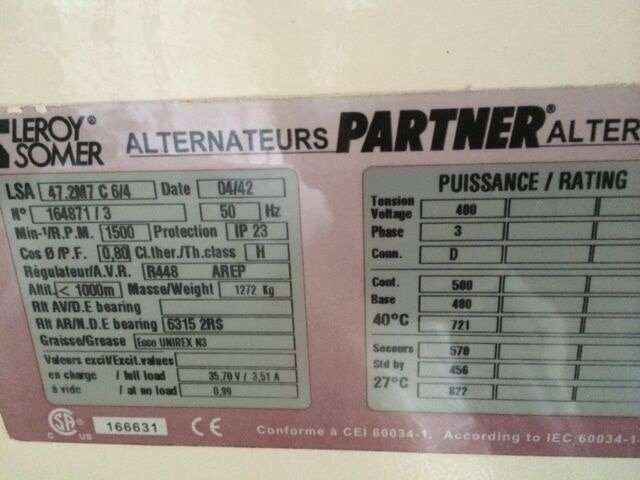 Volvo 500 kVa TAD1631 - Generator set: picture 5 Volvo 500 kVa TAD1631 - Generator set: picture 5