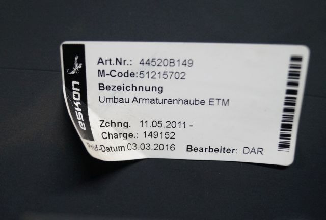 Jungheinrich 51475340 | Dashboard for ETM from year 2011 including ignition swit - Dashboard for Material handling equipment: picture 3 Jungheinrich 51475340 | Dashboard for ETM from year 2011 including ignition swit - Dashboard for Material handling equipment: picture 3