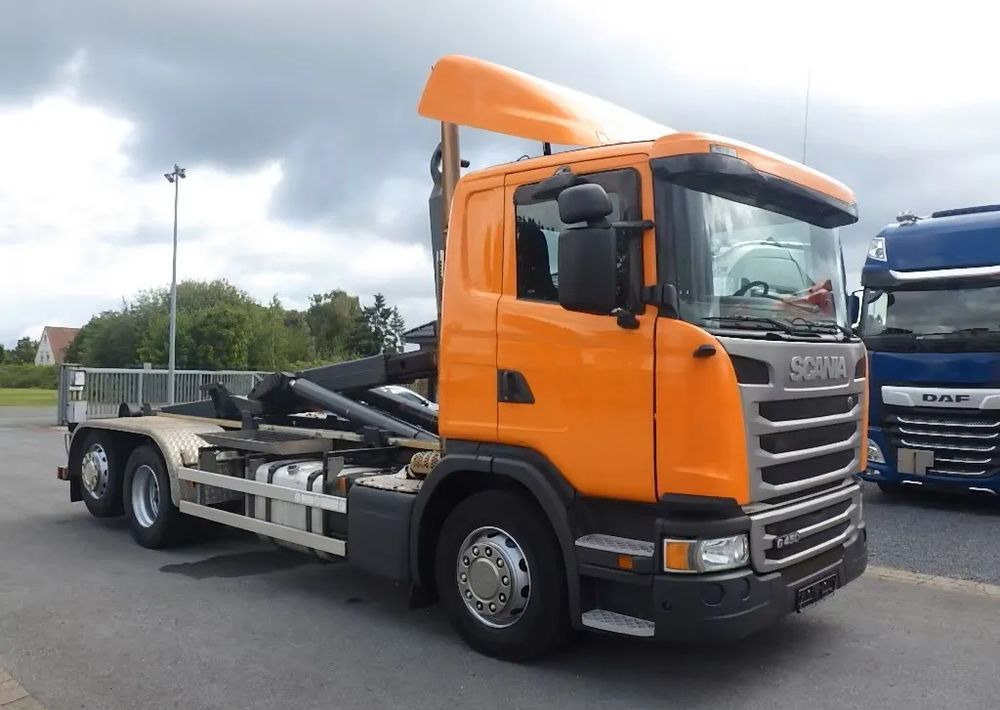 Scania G 450 — Hakowiec / Retarder / Pełna pneumatyka / Skrętna oś / Euro 6/ 6x2 - Hook lift truck: picture 2 Scania G 450 — Hakowiec / Retarder / Pełna pneumatyka / Skrętna oś / Euro 6/ 6x2 - Hook lift truck: picture 2