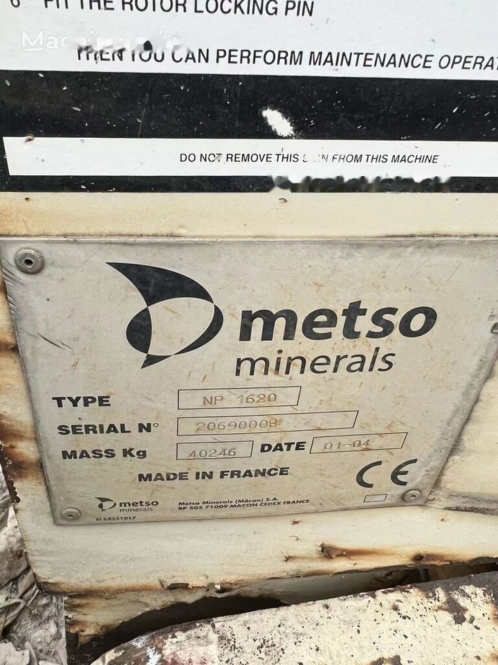 Metso Nordberg NP1620 Impact Crusher - Impact crusher: picture 2 Metso Nordberg NP1620 Impact Crusher - Impact crusher: picture 2