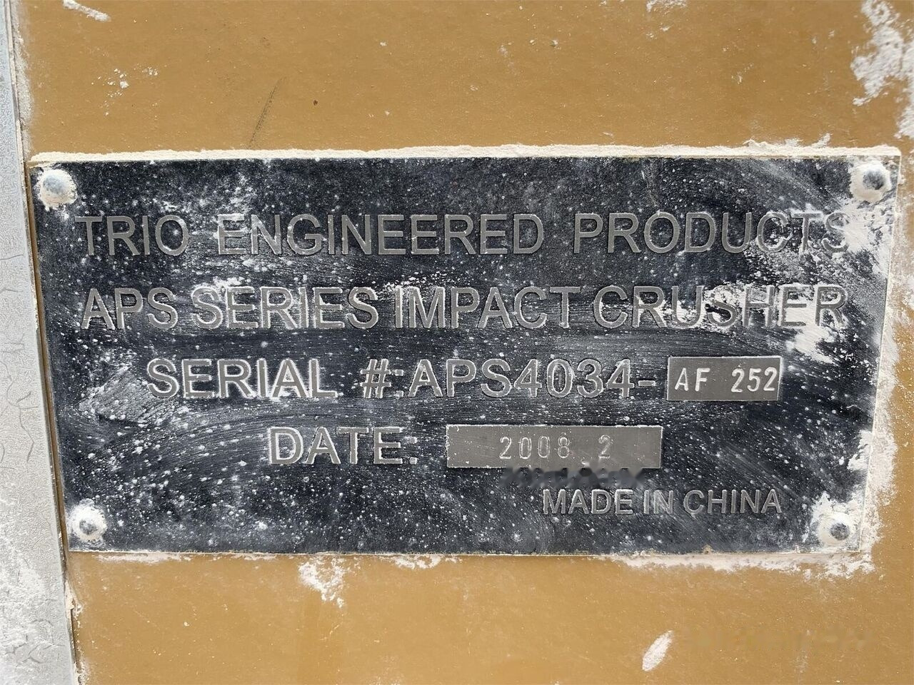 TRIO APS4034 Impact Crusher - Impact crusher: picture 3 TRIO APS4034 Impact Crusher - Impact crusher: picture 3