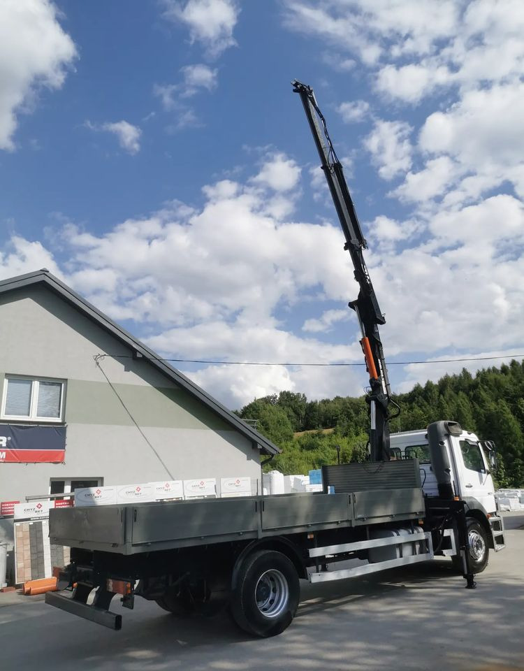 Dropside/ Flatbed truck, Crane truck Mercedes-Benz Atego 1823 żuraw HDS Atlas 105.2 koła 315/80R22,5: picture 9