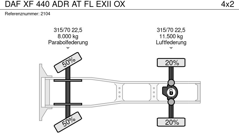 Tractor unit DAF XF 440 ADR AT FL EXII OX: picture 19