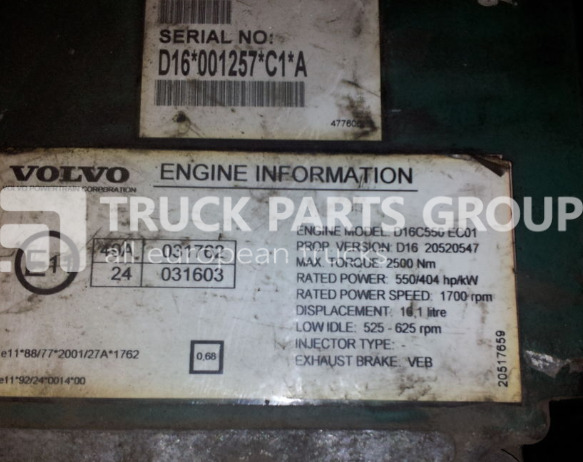 VOLVO FH16, D16C engine type engine control unit, 20520547, 20577131, control unit - ECU for Truck: picture 2 VOLVO FH16, D16C engine type engine control unit, 20520547, 20577131, control unit - ECU for Truck: picture 2