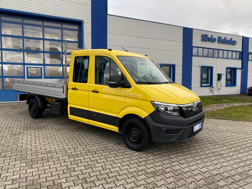 MAN TGE 3.140 Doka Pritsche Lang *STANDHZG* AHK*HECKANTRIEB*1.HAND*INKL.19% MWST*SOFORT!* - Open body delivery van, Combi van: picture 1 MAN TGE 3.140 Doka Pritsche Lang *STANDHZG* AHK*HECKANTRIEB*1.HAND*INKL.19% MWST*SOFORT!* - Open body delivery van, Combi van: picture 1