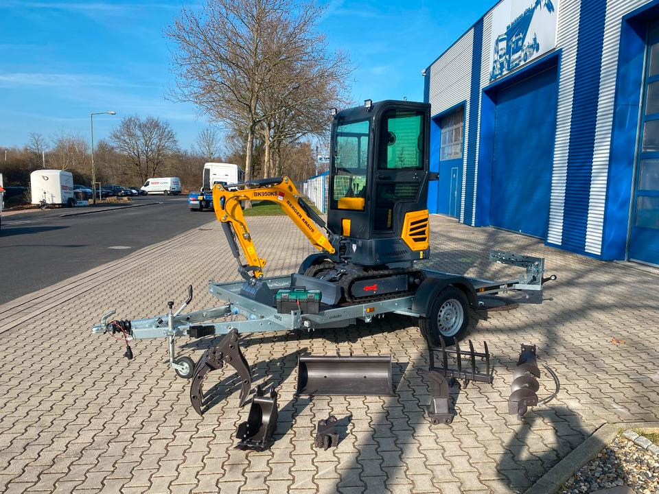 Minibagger BK950KS + Anhänger + Zubehör *INKL.19% MWST*BERGER KRAUS*KABINE*SOFORT!* - Mini excavator: picture 1 Minibagger BK950KS + Anhänger + Zubehör *INKL.19% MWST*BERGER KRAUS*KABINE*SOFORT!* - Mini excavator: picture 1