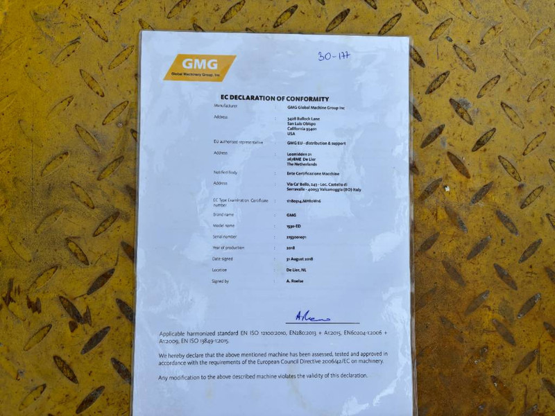 Scissor lift GMG 1530 ED: picture 20 Scissor lift GMG 1530 ED: picture 20