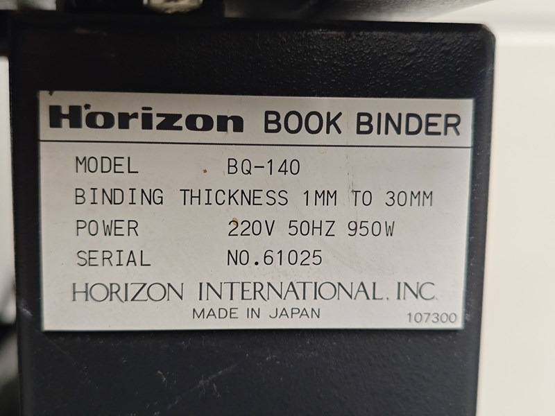 Horizon BQ-140 - Binding machine: picture 3 Horizon BQ-140 - Binding machine: picture 3