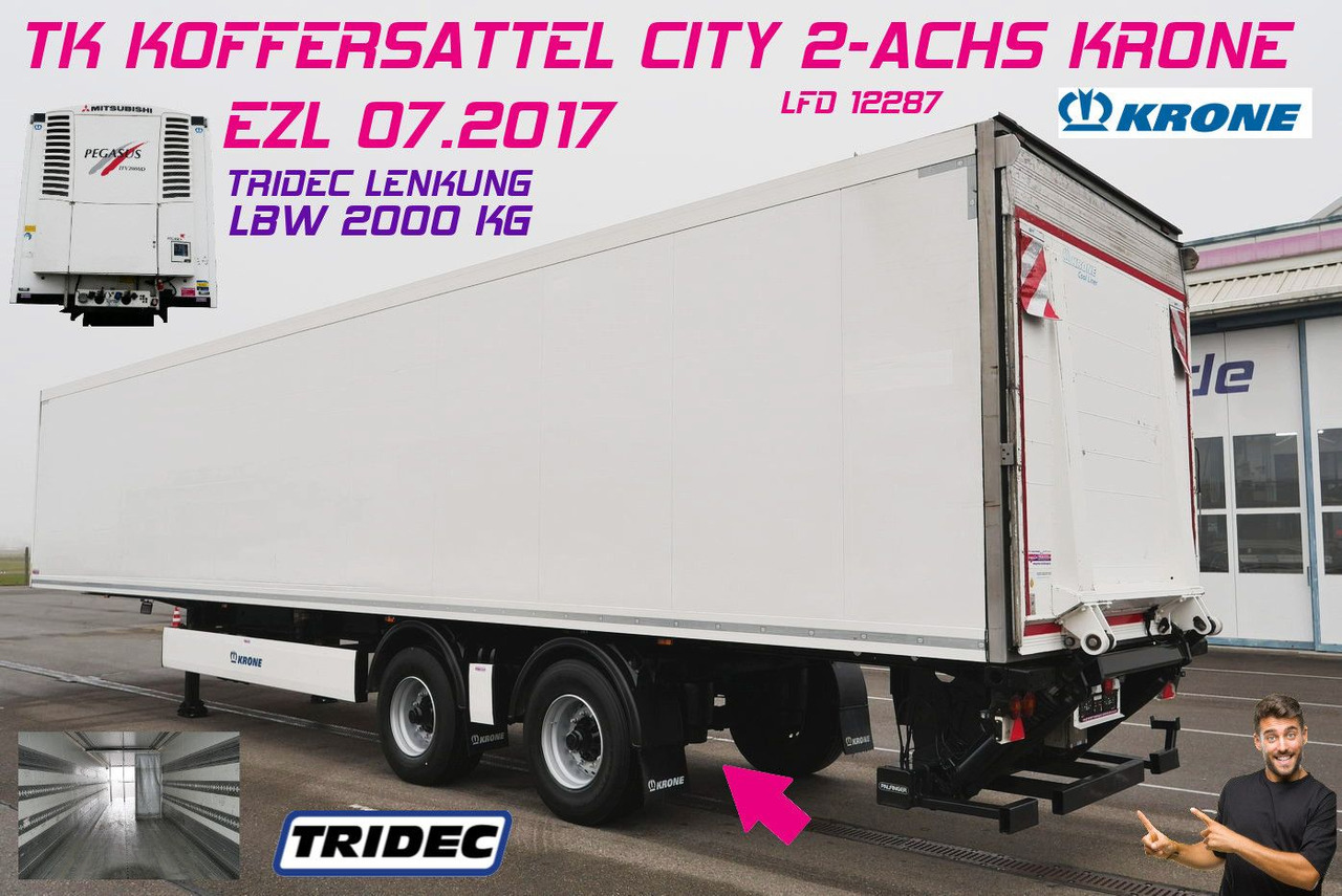 Krone SZ 18/CITY ZWANGSGELENKT / LBW 2 TO/MITSUBISHI - Refrigerator semi-trailer: picture 1 Krone SZ 18/CITY ZWANGSGELENKT / LBW 2 TO/MITSUBISHI - Refrigerator semi-trailer: picture 1