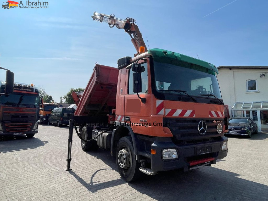 Tipper, Crane truck Mercedes-Benz 1836 Meiller 3-Seiten Kipper, Kran Atlas Atlas 125.2 A2 mit Funk FB: picture 9