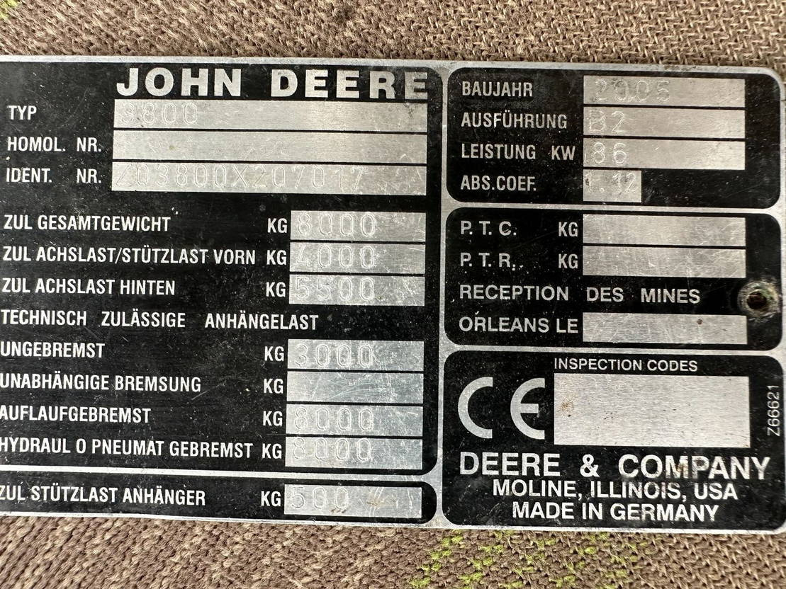 Telescopic wheel loader John Deere 3800: picture 16 Telescopic wheel loader John Deere 3800: picture 16