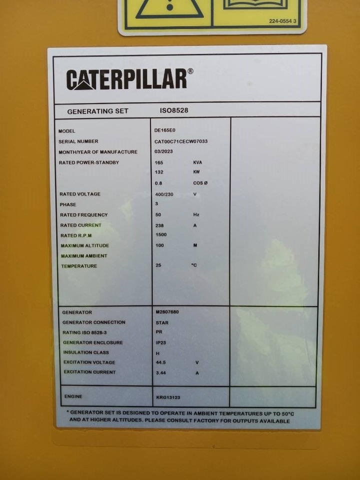 Generator set CAT DE165E0 - 165 kVA Generator - DPX-18016: picture 6