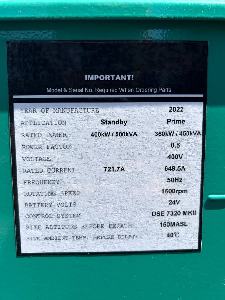 Cummins KTA19-G3 - 500 kVA Generator - DPX-18807-O - Generator set: picture 4 Cummins KTA19-G3 - 500 kVA Generator - DPX-18807-O - Generator set: picture 4