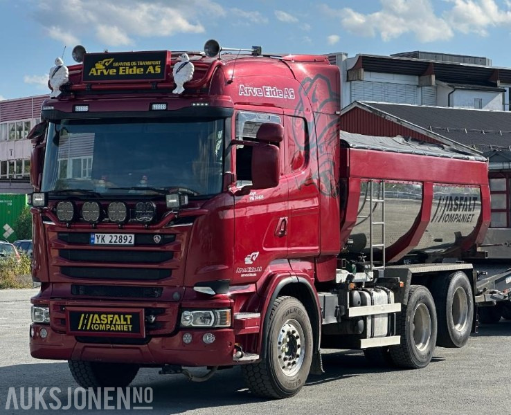 2013 Scania R500 tippbil med asfaltbalje og tilhenger - Tipper: picture 1 2013 Scania R500 tippbil med asfaltbalje og tilhenger - Tipper: picture 1