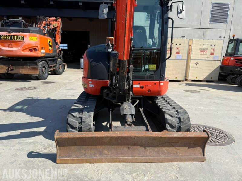 Excavator 2018 Kubota U55-4 BELTEGRAVER ENGCON TILTROTATOR 2 SKUFFER SERVICEHISTORIKK SENTRALSMØRING: picture 8