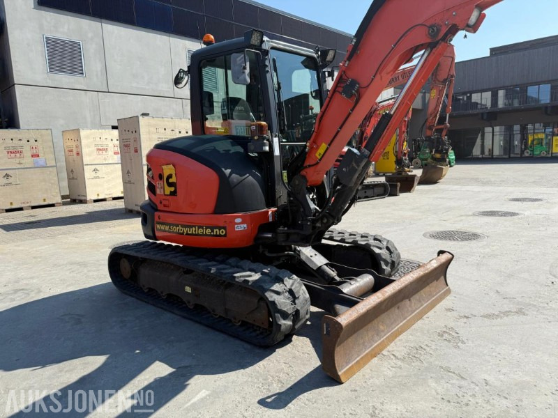Excavator 2018 Kubota U55-4 BELTEGRAVER ENGCON TILTROTATOR 2 SKUFFER SERVICEHISTORIKK SENTRALSMØRING: picture 11