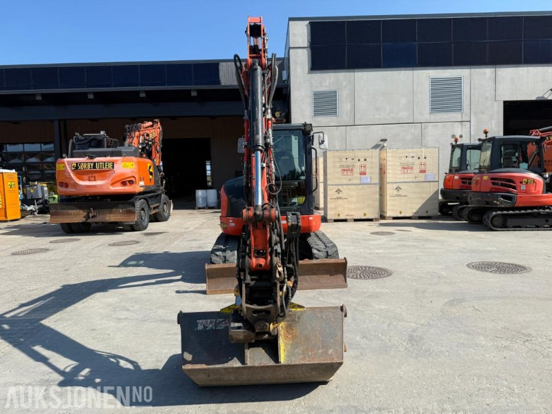 Excavator 2018 Kubota U55-4 BELTEGRAVER ENGCON TILTROTATOR 2 SKUFFER SERVICEHISTORIKK SENTRALSMØRING: picture 9