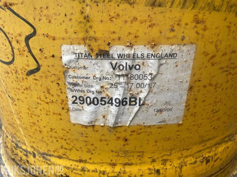 2006 Volvo hjullaster felger 4Stk 29005496BL - Attachment for Construction machinery: picture 3 2006 Volvo hjullaster felger 4Stk 29005496BL - Attachment for Construction machinery: picture 3