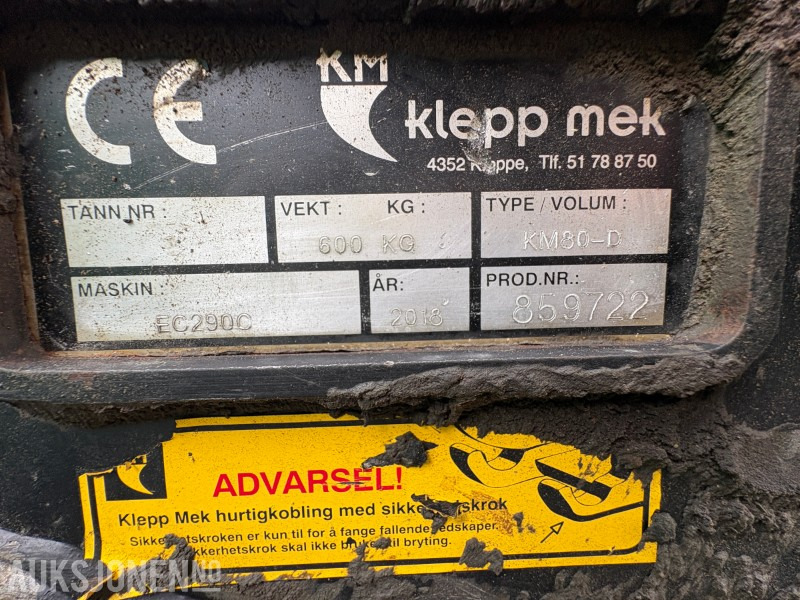 2018 Klepp Mek hurtigfeste KM80-D - Attachment for Construction machinery: picture 5 2018 Klepp Mek hurtigfeste KM80-D - Attachment for Construction machinery: picture 5