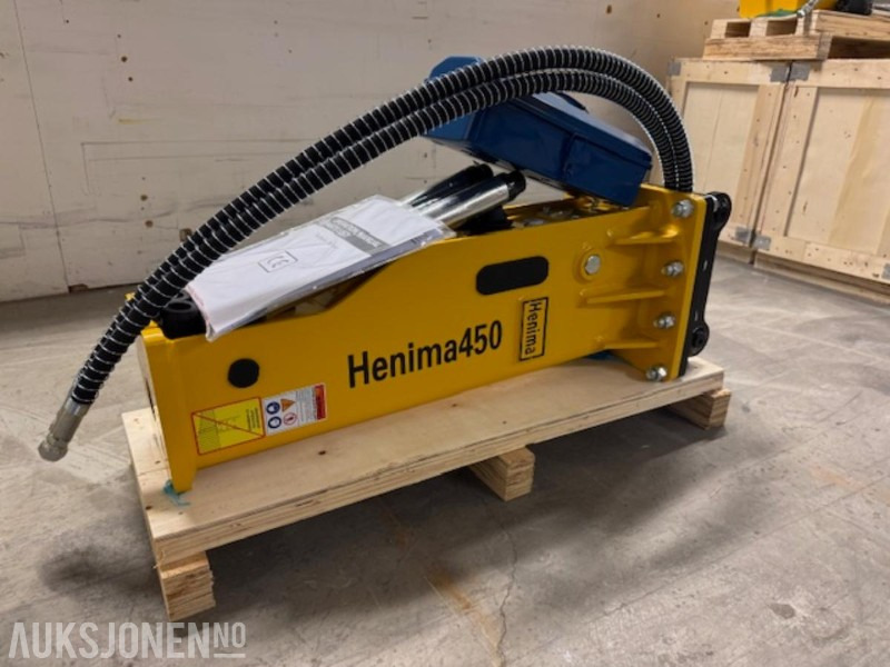 NY HENIMA 450 PIGGHAMMER TIL 1,2-3 TONNS GRAVEMASKIN S30 M/GARANTI - Hydraulic hammer: picture 3 NY HENIMA 450 PIGGHAMMER TIL 1,2-3 TONNS GRAVEMASKIN S30 M/GARANTI - Hydraulic hammer: picture 3