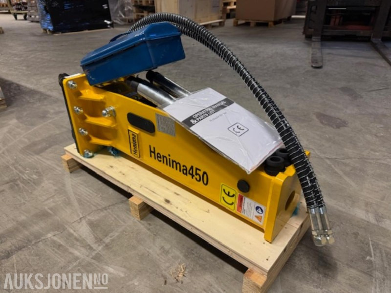 NY HENIMA 450 PIGGHAMMER TIL 1,2-3 TONNS GRAVEMASKIN S30 M/GARANTI - Hydraulic hammer: picture 4 NY HENIMA 450 PIGGHAMMER TIL 1,2-3 TONNS GRAVEMASKIN S30 M/GARANTI - Hydraulic hammer: picture 4