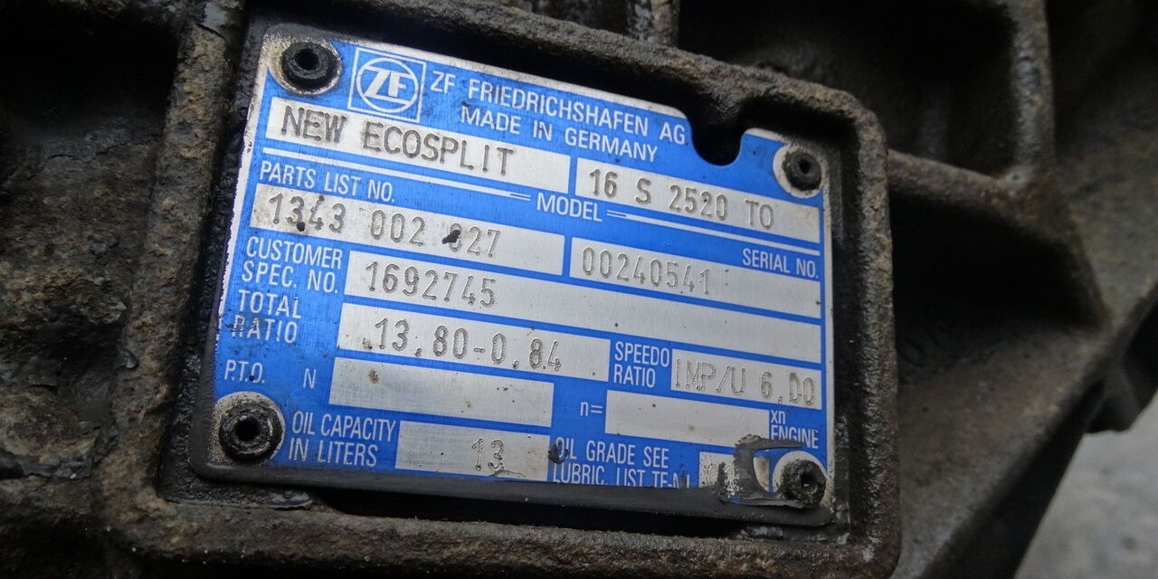 ZF 16S2520 TO Renault - Gearbox for Truck: picture 2 ZF 16S2520 TO Renault - Gearbox for Truck: picture 2